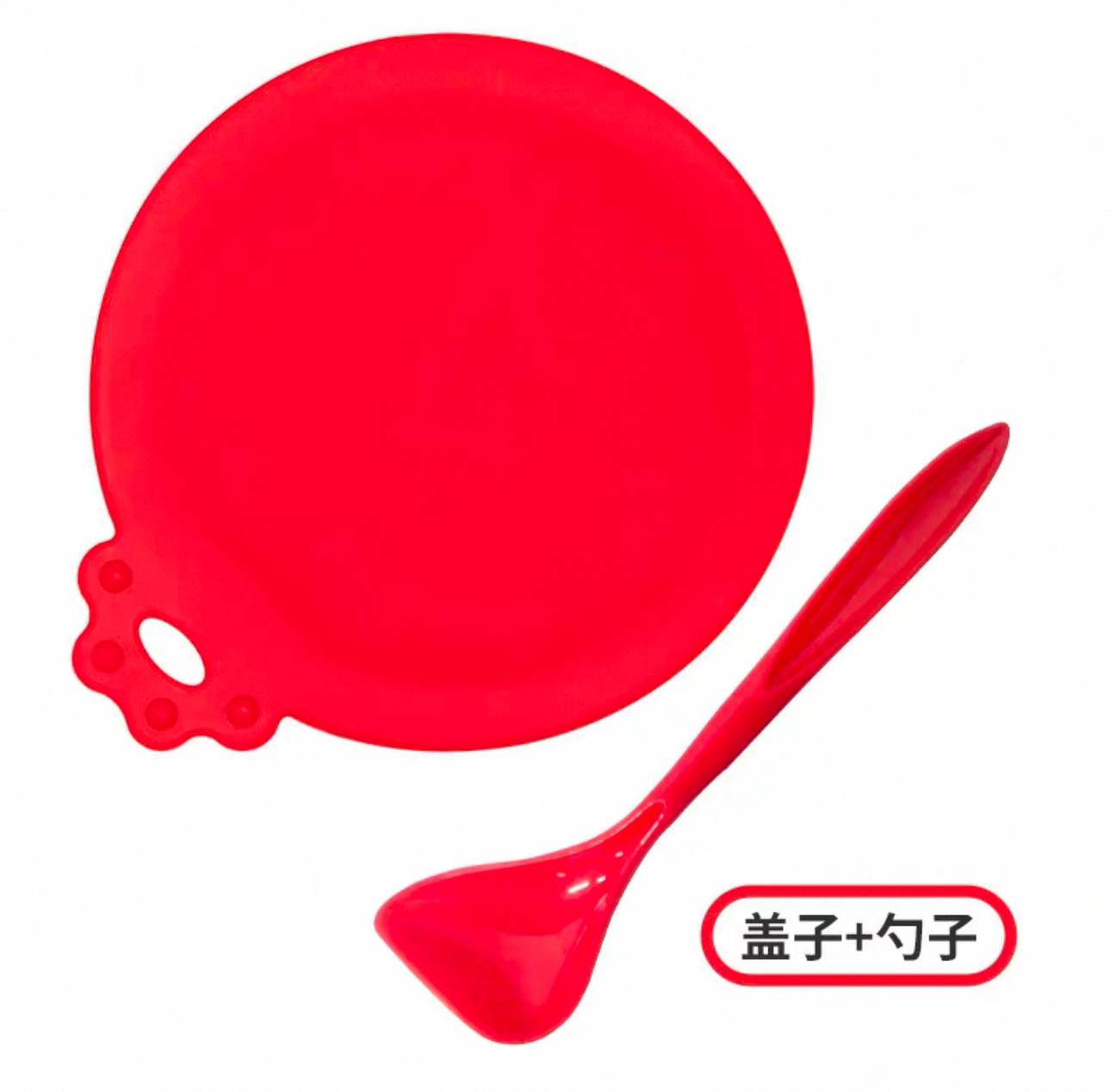 Can Food Lid&Spoon | Red