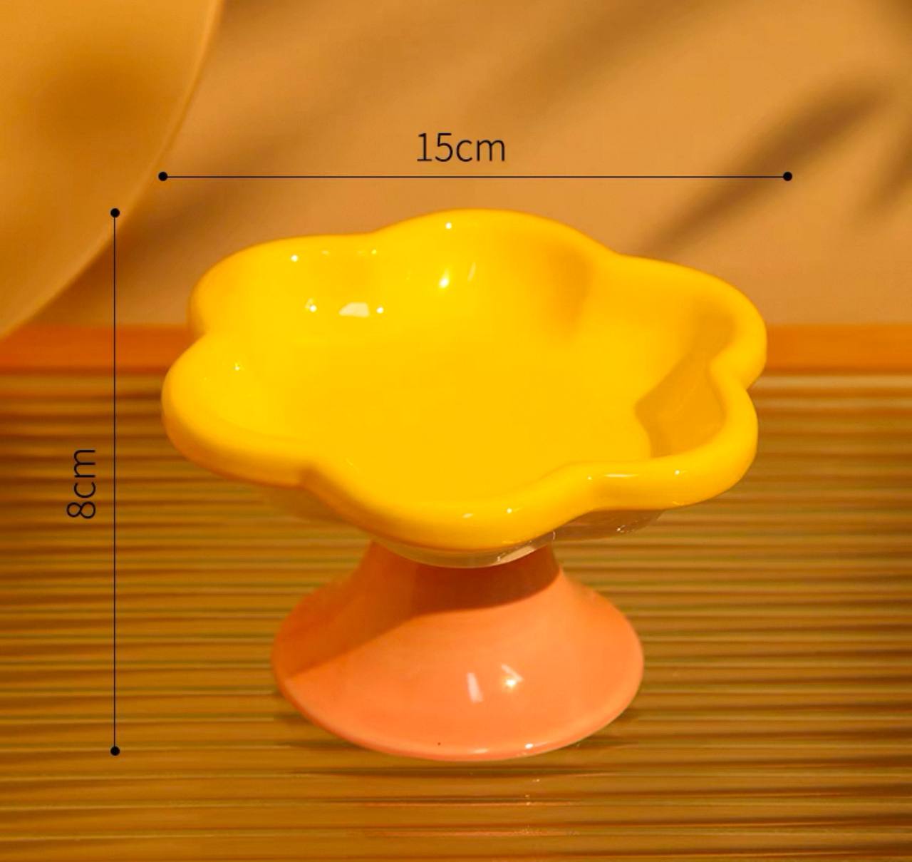Flower Cat Bowl | Yellow 2